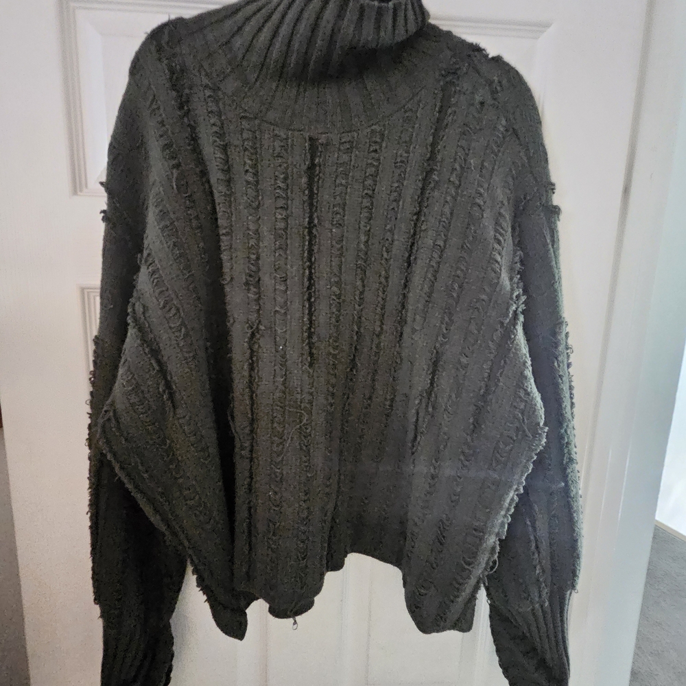 Cozy Olive Green Turtleneck Sweater